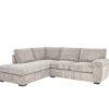 Amalfi Left Hand Corner Chaise Sofa in Silver Jumbo Cord