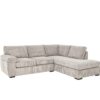 Amalfi Right Hand Corner Chaise Sofa in Silver Jumbo Cord