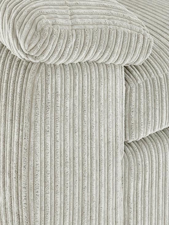 Amalfi 4 Seater in Silver Jumbo Cord