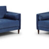 harp32blue Hayward 3 + 2 Seater Sofa Set in Dark Blue Velvet