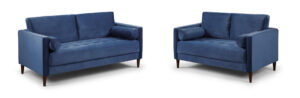 harp32blue Hayward 3 + 2 Seater Sofa Set in Dark Blue Velvet