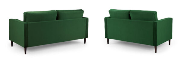 harp3+2green1 Hayward 3 + 2 Seater Sofa Set in Bottle Green Velvet