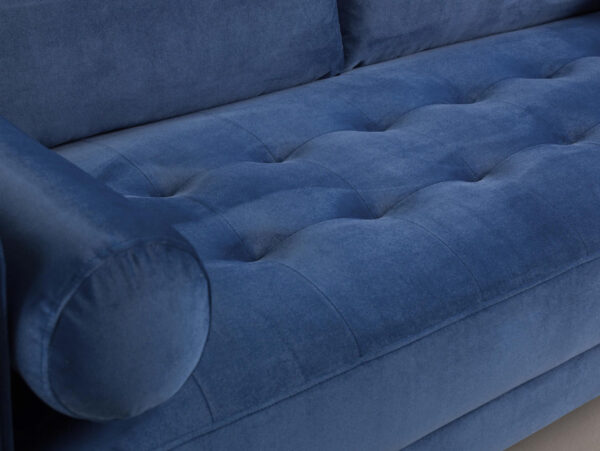 harpblue1 Hayward 3 + 2 Seater Sofa Set in Dark Blue Velvet