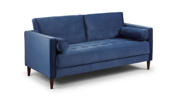harpblue2sre Hayward 3 + 2 Seater Sofa Set in Dark Blue Velvet