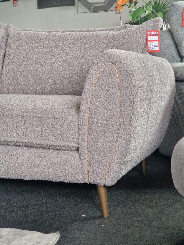 Gabrielle 3 + 2 Seater Sofa Set in Rolf Grey Bespoke Fabric