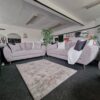 Gabrielle 3 + 2 Seater Sofa Set in Rolf Grey Bespoke Fabric