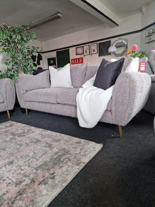 Gabrielle 3 + 2 Seater Sofa Set in Rolf Grey Bespoke Fabric
