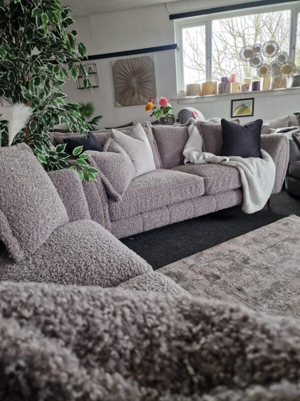Gabrielle 3 + 2 Seater Sofa Set in Rolf Grey Bespoke Fabric