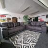 20240630_121958 Denver 3 + 2 Seater Sofa Set in Arizona Vegan Vintage Black Leather