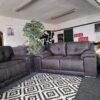 20240630_122002 Denver 3 + 2 Seater Sofa Set in Arizona Vegan Vintage Black Leather