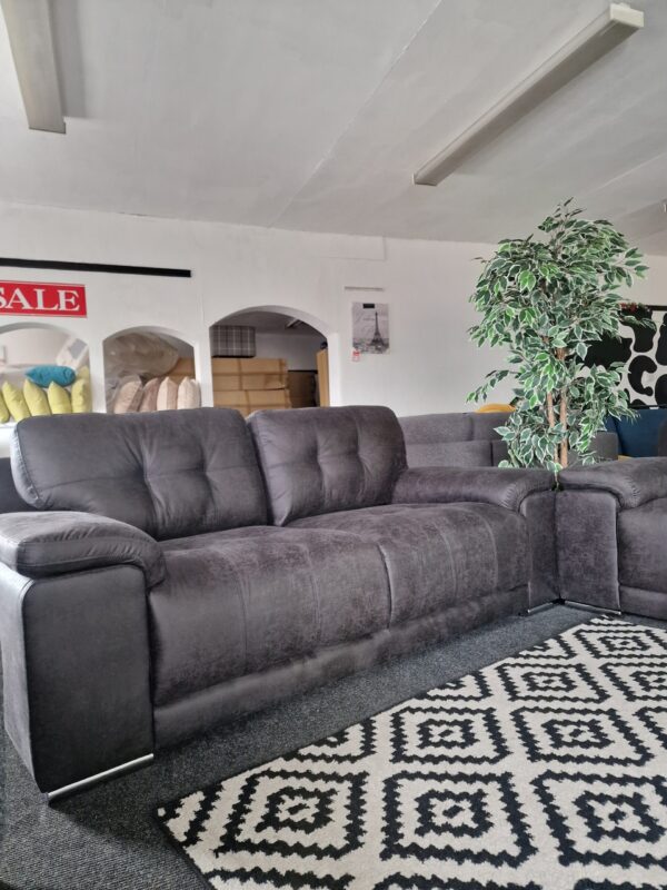 20240630_122007 Denver 3 + 2 Seater Sofa Set in Arizona Vegan Vintage Black Leather