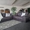20240630_122134 Denver 3 + 2 Seater Sofa Set in Arizona Vegan Vintage Black Leather
