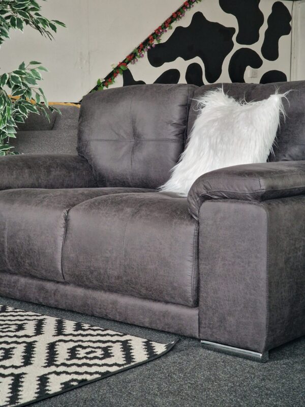 20240630_122151 Denver 3 + 2 Seater Sofa Set in Arizona Vegan Vintage Black Leather