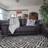 20240630_122201 Denver 3 + 2 Seater Sofa Set in Arizona Vegan Vintage Black Leather