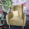 Olive Velvet Accent Armchair