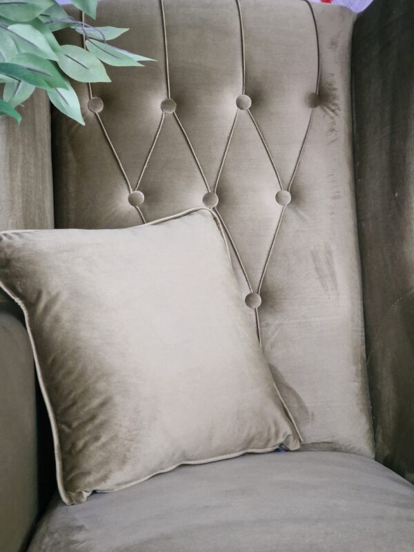 Olive Velvet Accent Armchair