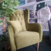 Olive Velvet Accent Armchair