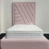 Sandra Pink Velvet Bed (All Sizes Available
