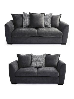W7JM4_SQ2_0000000071_CHARCOAL_SLf Havana 3 + 2 Seater Scatter Back Sofa Set
