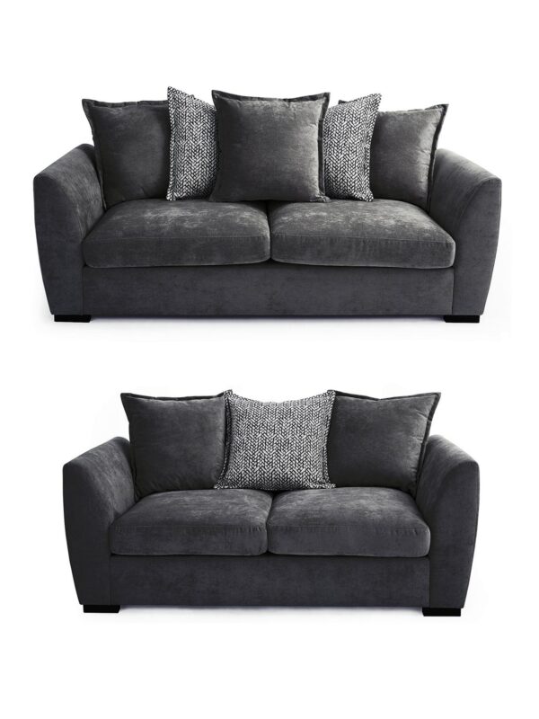 W7JM4_SQ2_0000000071_CHARCOAL_SLf Havana 3 + 2 Seater Scatter Back Sofa Set