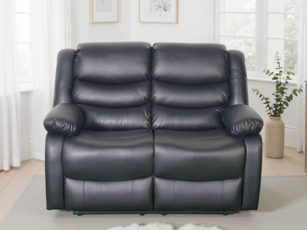 Corry 3 + 2 Seater Black Manual Recliner Sofa Set
