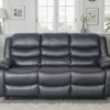 Corry 3 + 2 Seater Black Manual Recliner Sofa Set