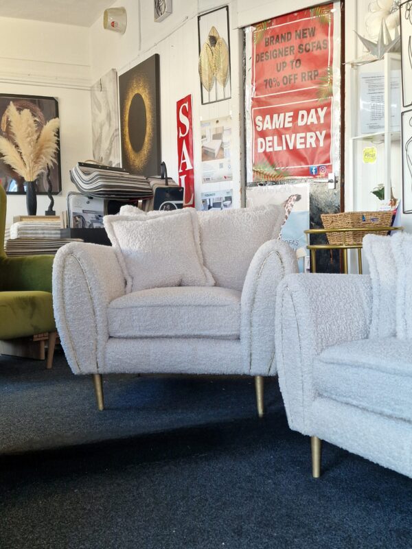 Gabrielle 3 Seater + Armchair in Boucle