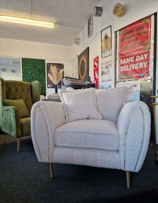 Gabrielle 3 Seater + Armchair in Boucle