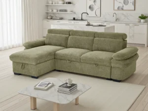 HS545GREEN2 Infinity L Shaped Sofa Bed