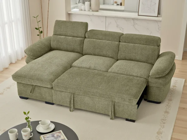 HS545GREEN4 Infinity L Shaped Sofa Bed
