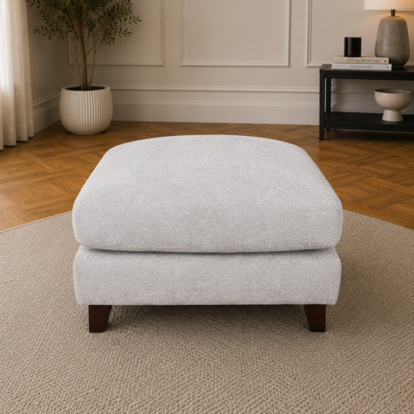Heritage Cushioned Footstool in Legacy Dove