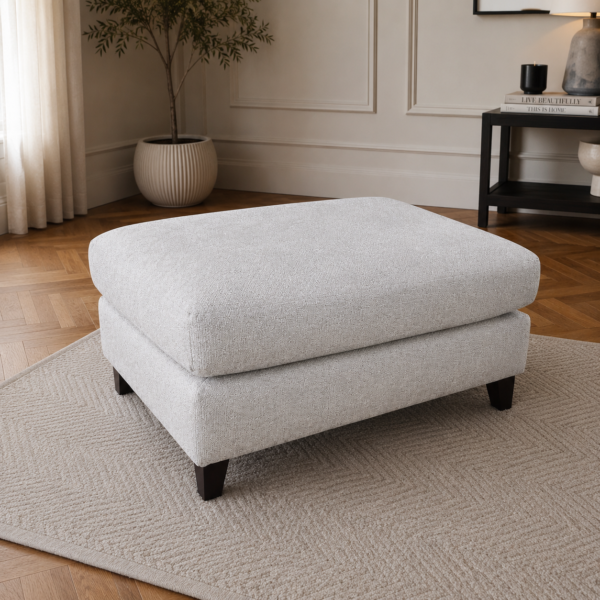Heritage Cushioned Footstool in Legacy Dove